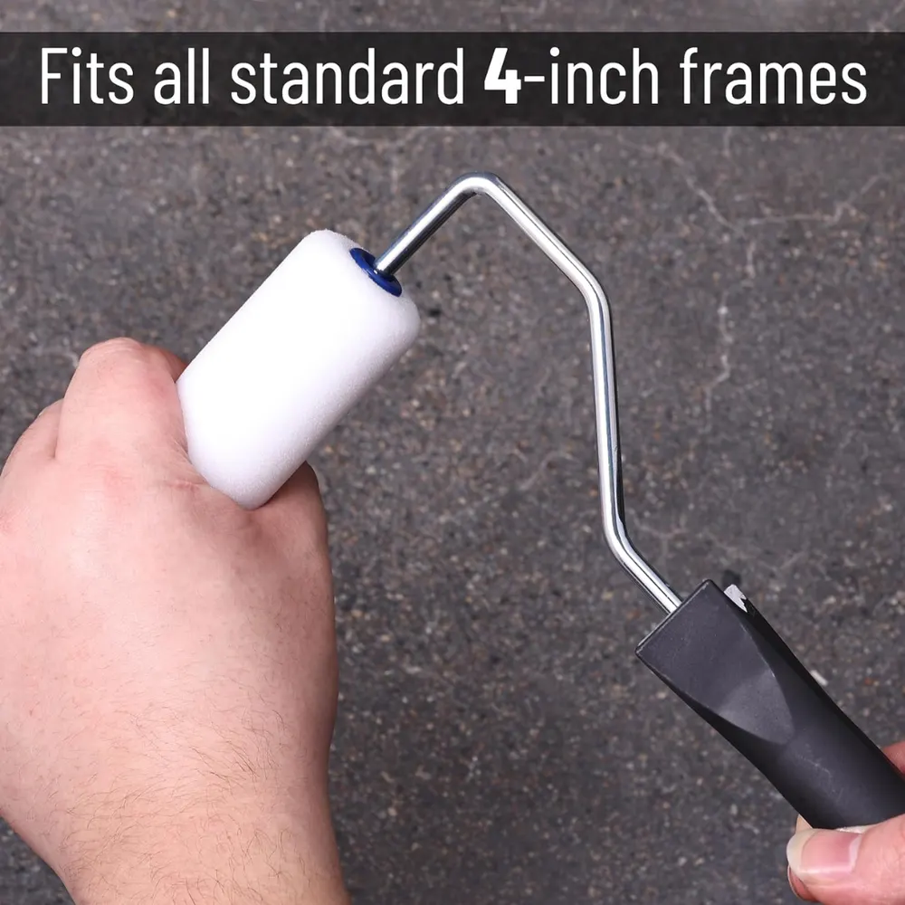 Transform Your Painting Game with This 4-Inch Foam Paint Roller Kit for Flawless Edges