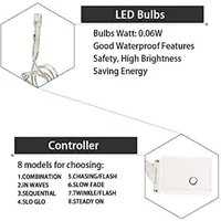 Snowflake LED Curtain Lights, Plug In 19Ft 6M 96 LEDs Fairy String Lights 1