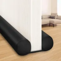 Large Door Draft Stopper 36 Inch, Adjustable Under Door Sweep And Noise Blocker For Draft, Breeze And Gap Sealing, Black 4