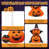 Transform Your Space with 3FT Halloween Pumpkin Lights Featuring 150 LEDs for Spooky Vibes 7
