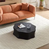 Transform Your Living Room with a Stylish Round Coffee Table in Black 5