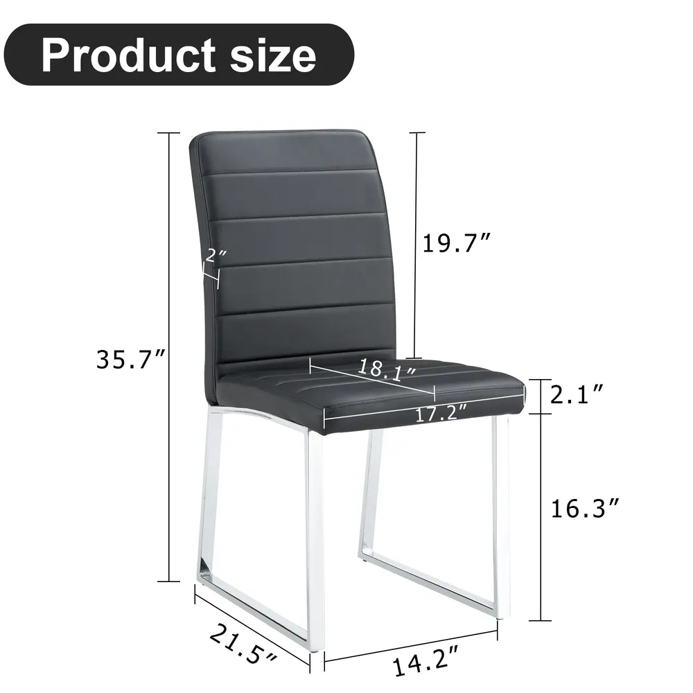 Upgrade Your Space with Cozy Office Dining Chairs - Comfy PU Foam & Sturdy Iron Supports