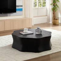 Transform Your Living Room with a Stylish Round Coffee Table in Black 2