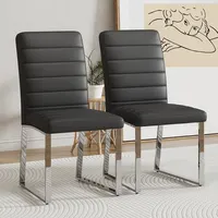 Upgrade Your Space with Cozy Office Dining Chairs - Comfy PU Foam & Sturdy Iron Supports 4