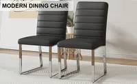 Upgrade Your Space with Cozy Office Dining Chairs - Comfy PU Foam & Sturdy Iron Supports 3
