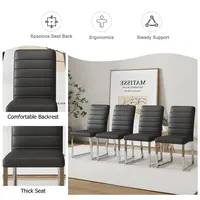 Upgrade Your Space with Cozy Office Dining Chairs - Comfy PU Foam & Sturdy Iron Supports 2