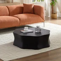 Transform Your Living Room with a Stylish Round Coffee Table in Black 4