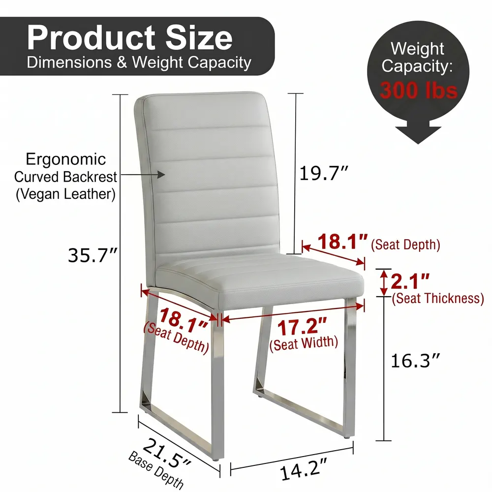 Elevate Your Space with PU Office Dining Chairs - Easy Assembly & Color Choices
