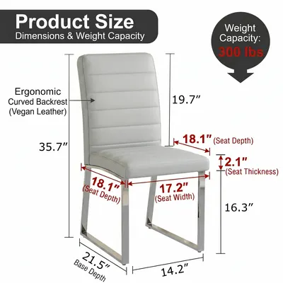 Elevate Your Space with PU Office Dining Chairs - Easy Assembly & Color Choices