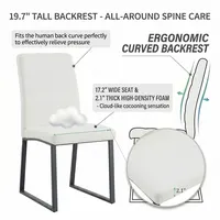 Transform Your Space with Stylish Dining Chairs - Soft PU Leather for Ultimate Comfort 3