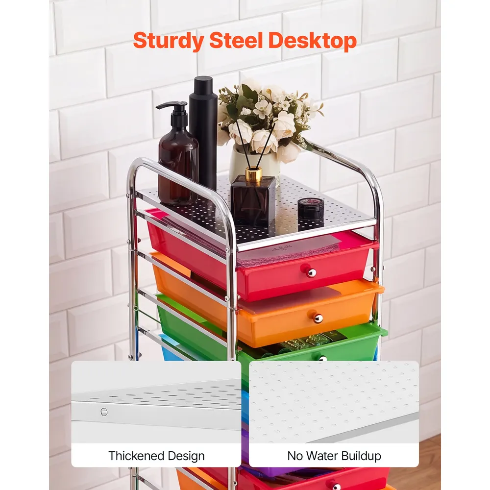 Transform Clutter with a 10 Drawer Rolling Cart - Sturdy Steel Frame for Every Room
