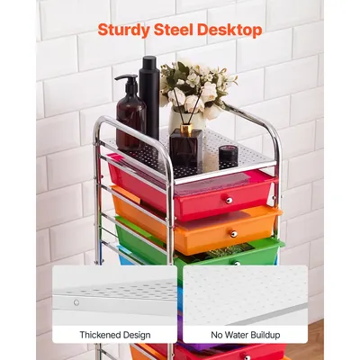 Transform Clutter with a 10 Drawer Rolling Cart - Sturdy Steel Frame for Every Room