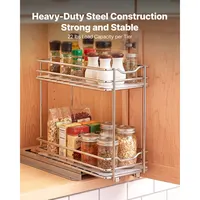 Maximize Your Space with a Pull Out Spice Rack - Heavy Duty Metal Organizer that Saves You Time 2
