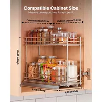 Maximize Your Space with a Pull Out Spice Rack - Heavy Duty Metal Organizer that Saves You Time 5