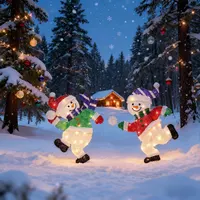 Embrace the Festive Spirit with Lighted Snowmen Decorations - Perfect for Indoor & Outdoor Holiday Cheer 3