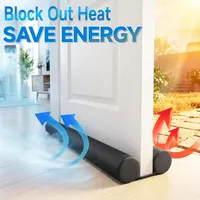 Large Door Draft Stopper 36 Inch, Adjustable Under Door Sweep And Noise Blocker For Draft, Breeze And Gap Sealing, Black 3