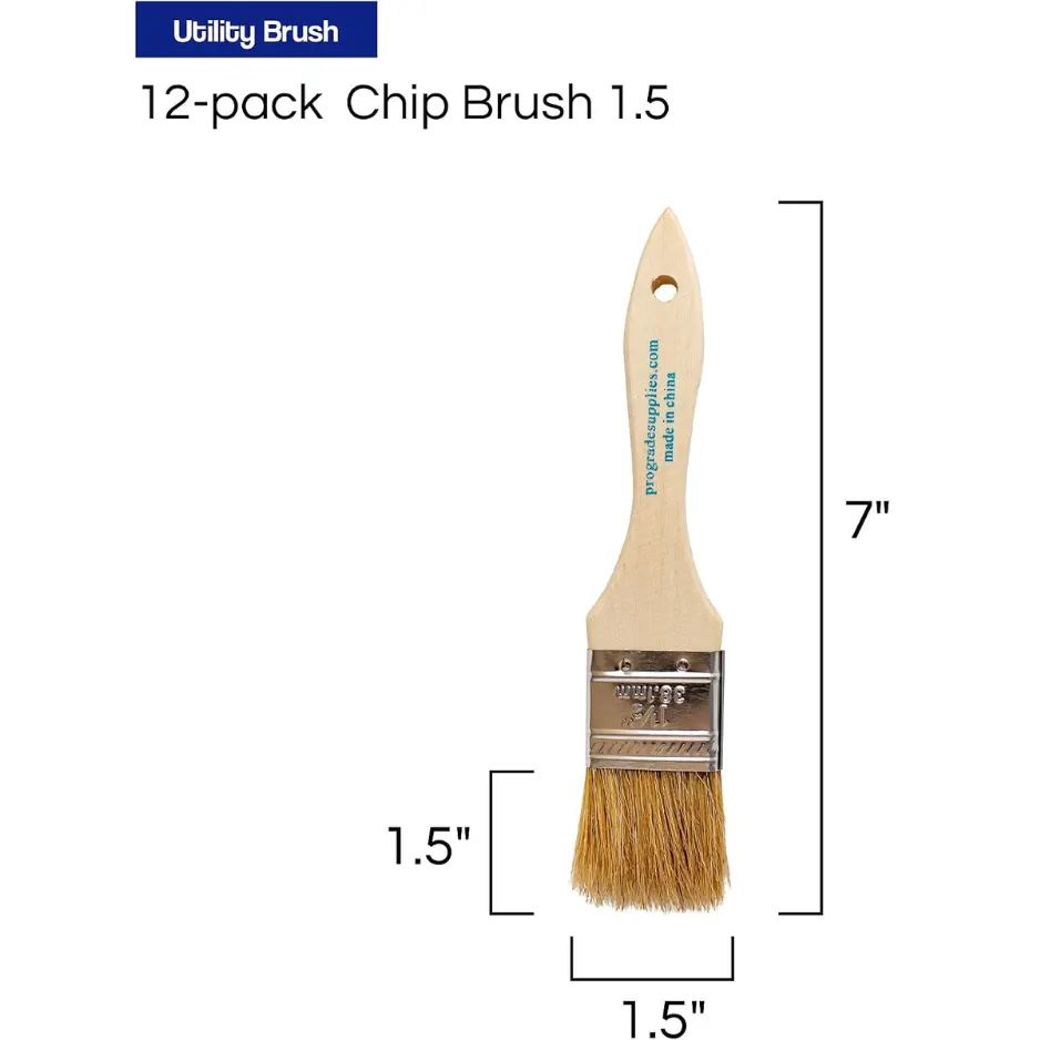 Achieve Flawless Finishes with Disposable Chip Paint Brushes - Natural Bristle Set for Easy Cleanup
