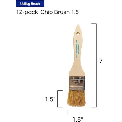 Achieve Flawless Finishes with Disposable Chip Paint Brushes - Natural Bristle Set for Easy Cleanup
