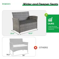 Transform Your Outdoors with This Stylish Patio Furniture Set - Durable Rattan for Comfort and Elegance 4