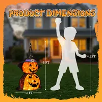 Transform Your Space with 3FT Halloween Pumpkin Lights Featuring 150 LEDs for Spooky Vibes 2