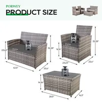 Transform Your Outdoors with This Stylish Patio Furniture Set - Durable Rattan for Comfort and Elegance 2