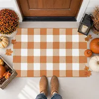 Elevate Your Entryway with Our Washable Buffalo Plaid Rug for Fall 6
