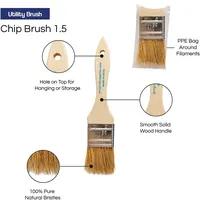 Achieve Flawless Finishes with Disposable Chip Paint Brushes - Natural Bristle Set for Easy Cleanup 2