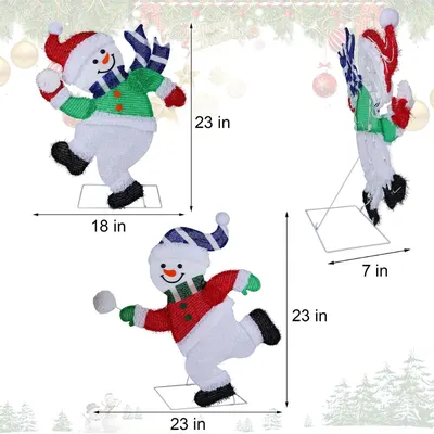 Embrace the Festive Spirit with Lighted Snowmen Decorations - Perfect for Indoor & Outdoor Holiday Cheer