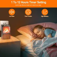 Stay Warm This Winter with Our 800W Space Heater - Fast Heating & Remote Control 1