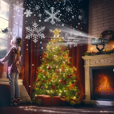 Transform Your Space with Snowflake Projector Light - Weather-Resistant & Adjustable for Holidays