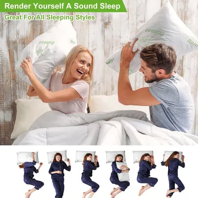Transform Your Sleep with a Bamboo Memory Foam Pillow that Alleviates Neck Stress