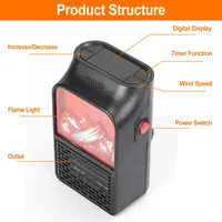 Stay Warm This Winter with Our 800W Space Heater - Fast Heating & Remote Control 10