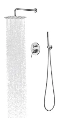 Transform Your Shower Routine with Our Wall Mounted Shower Faucet Set Featuring a 10-Inch Rain Shower Head for Spa-Like Retreats 3
