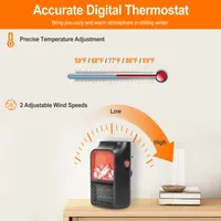 Stay Warm This Winter with Our 800W Space Heater - Fast Heating & Remote Control 2