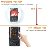 Stay Warm This Winter with Our 800W Space Heater - Fast Heating & Remote Control 4