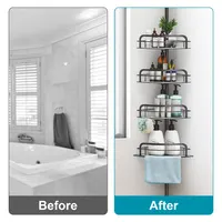 Transform Your Shower Space with a Corner Caddy - Rust-Free Organizer for All Your Bath Essentials 2