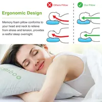 Transform Your Sleep with a Bamboo Memory Foam Pillow that Alleviates Neck Stress 2