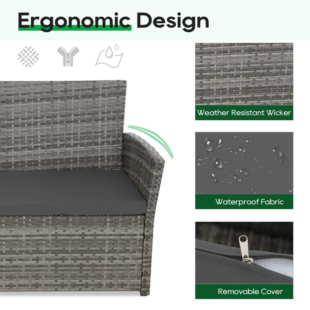 Transform Your Outdoors with This Stylish Patio Furniture Set - Durable Rattan for Comfort and Elegance