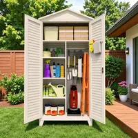 Unlock Your Space: Tall Metal Storage Cabinet in Beige for Ultimate Organization 5