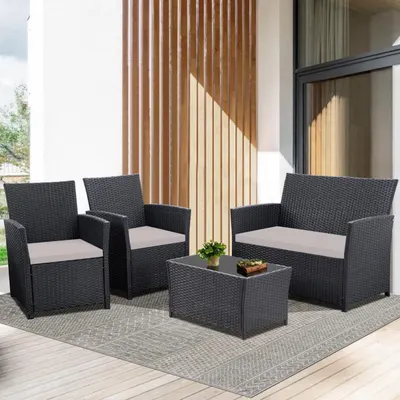 Transform Your Backyard with this Rattan Patio Set – Stylish Outdoor Comfort for Garden Gatherings