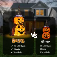 Transform Your Space with 3FT Halloween Pumpkin Lights Featuring 150 LEDs for Spooky Vibes 6