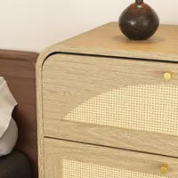 Elevate Your Space with a Natural Finish Dresser - Chic Rattan for Stylish Storage 9