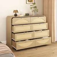 Elevate Your Space with a Natural Finish Dresser - Chic Rattan for Stylish Storage 5