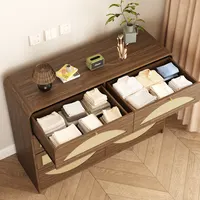 Transform Your Space with This Stylish 8-Drawer Dresser Featuring Chic Rattan Fronts for Effortless Organization 10