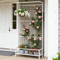 Elevate Your Space with a Tall Metal Plant Stand - Weather-Resistant Trellis for Indoor and Outdoor Use 4