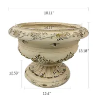 Transform Your Garden with an Antique White Planter - Durable Magnesium Oxide Design for Vibrant Flowers 8