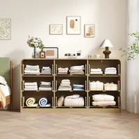 Elevate Your Space with a 9-Drawer Dresser Featuring Rattan Detail for Ultimate Bedroom Organization 3