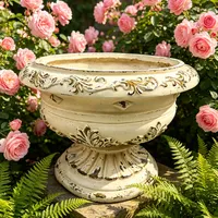 Transform Your Garden with an Antique White Planter - Durable Magnesium Oxide Design for Vibrant Flowers 9