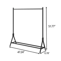 Revamp Your Space with a Multi-functional Garment Rack in Black - Perfect for Clutter-Free Bedrooms 2