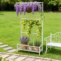 Elevate Your Space with a Tall Metal Plant Stand - Weather-Resistant Trellis for Indoor and Outdoor Use 7